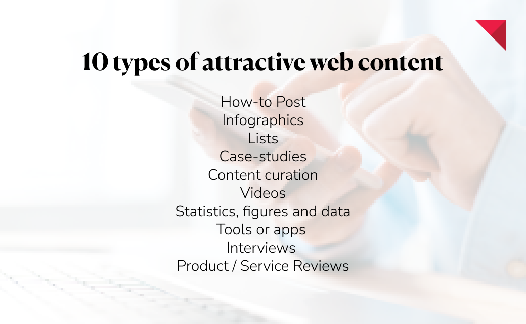 15 types of attractive web and social media content